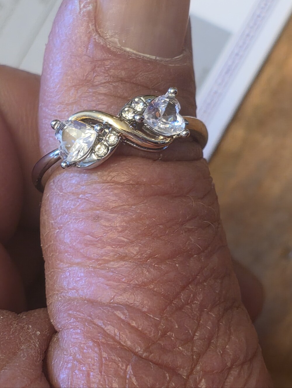 Size 10 Eternity Style Ring With Moissanite Stones In Sterling Silver 925